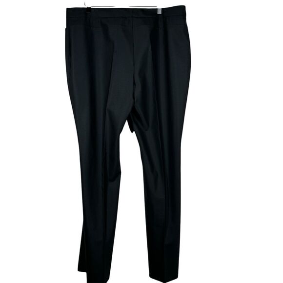 New Akris Punto Black Wool Slim Straight Leg Trouser Pants Stretch Wool Blend 16 - Picture 7 of 11